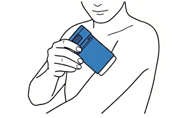 スティック型日焼け止めの使用方法イメージStep2