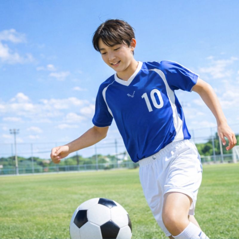 サッカーの試合前に塗り直す日焼け止めスティック